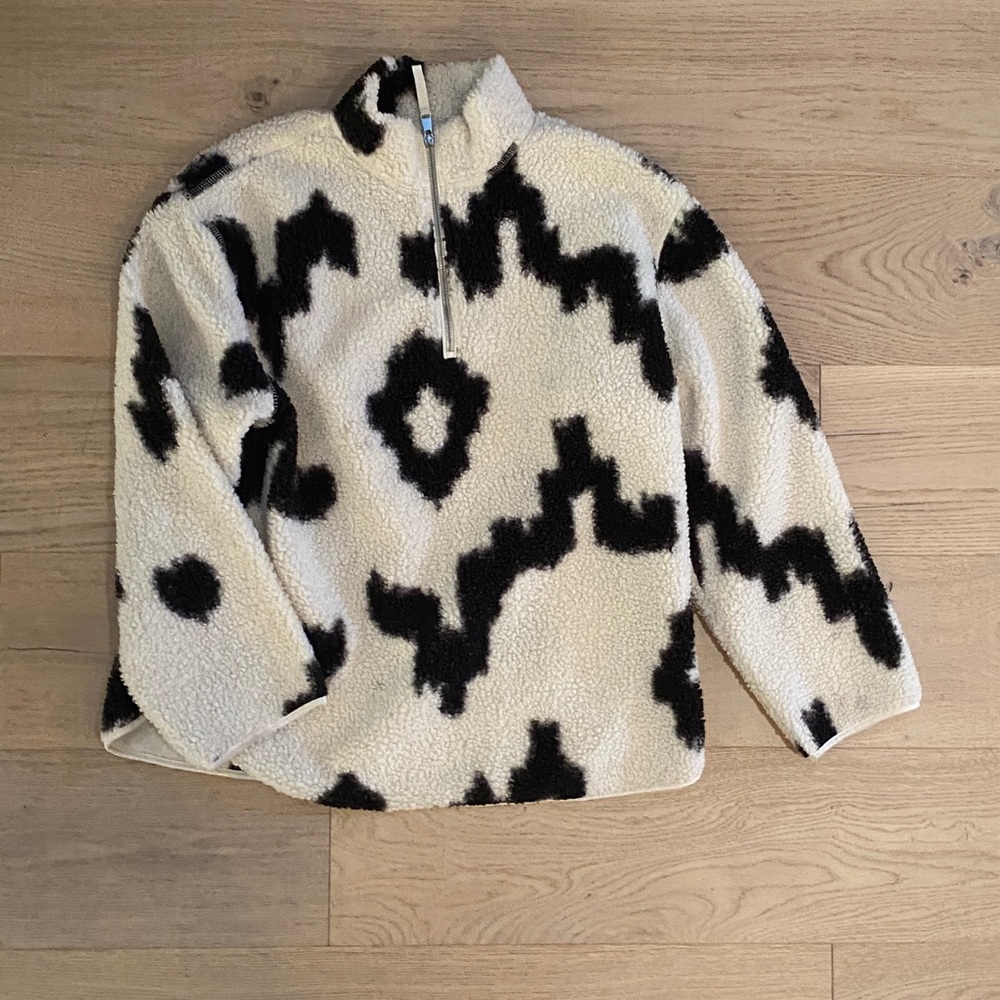 Polka dotted Black Sheep Quarter Zip
